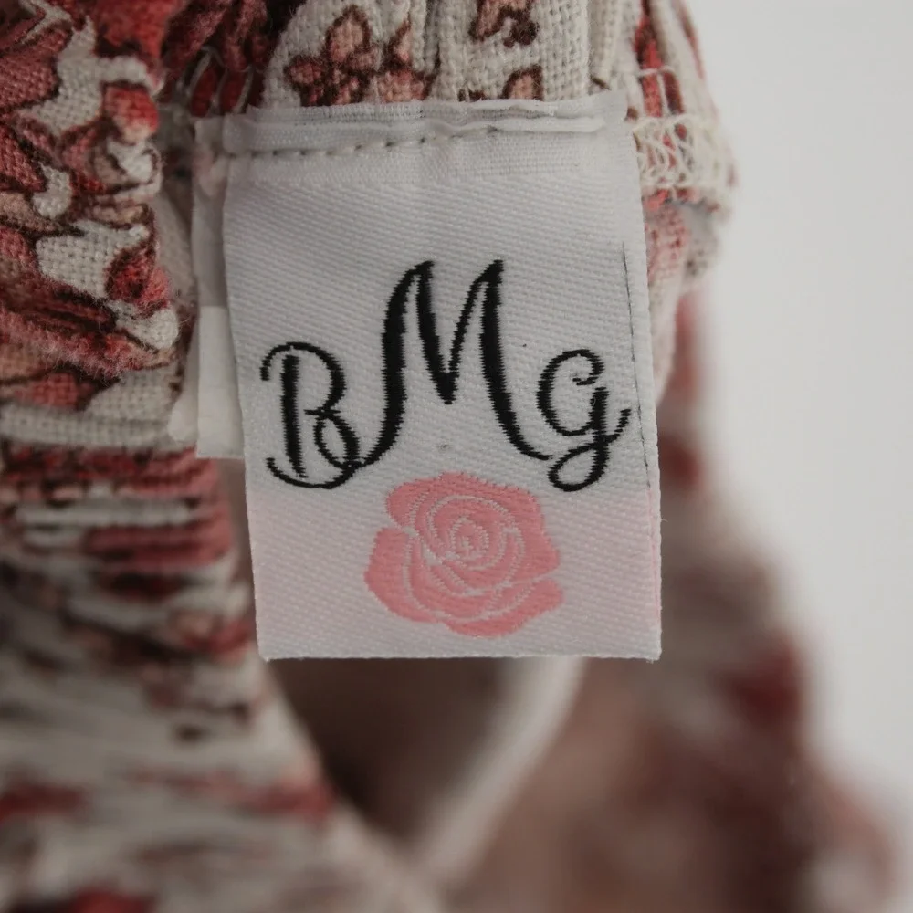 Mia Belle Girls Girl's Pink Floral Halter Bubble Hem Blouse‎ Size 10Y/12Y